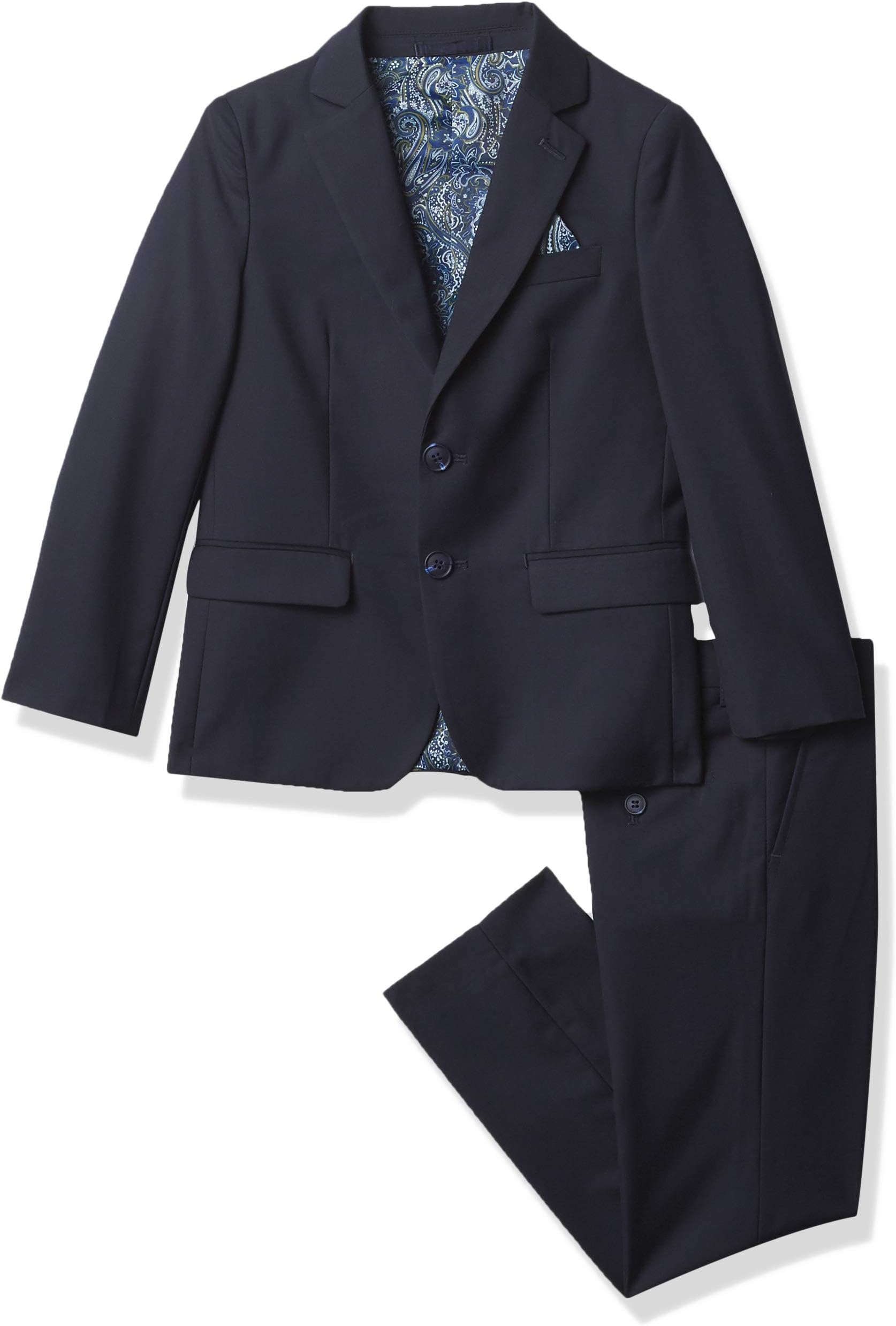Isaac MizrahiBoys' Slim Fit Solid 2pc Suit