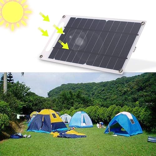 Miniatura 2 de Lixada Cargador de panel solar Puerto USB portátil de alta potencia en forma de papel monocristalino de silicona para teléfono celular Camping