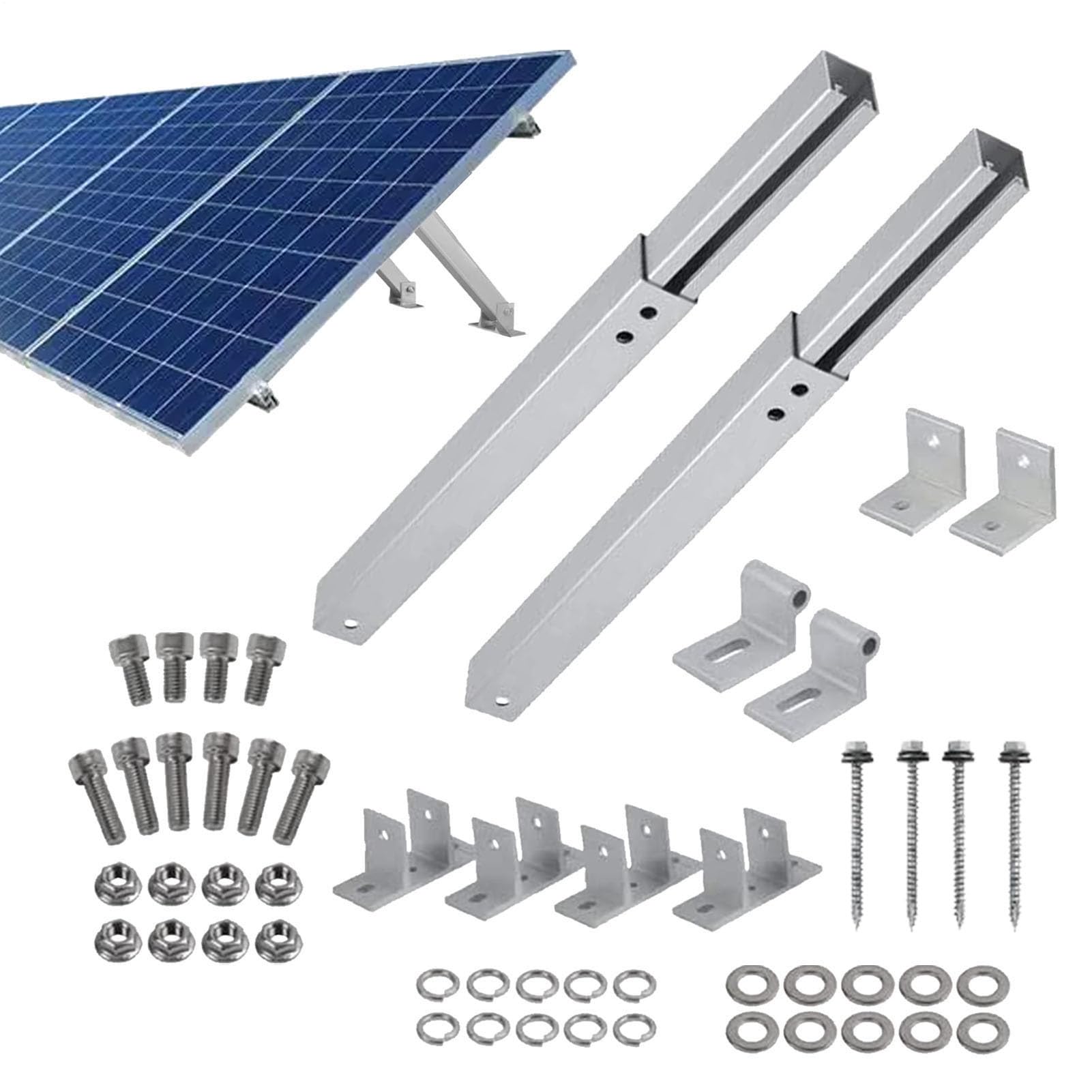 Soportes De Montaje Para Paneles Solares Estructura Ajustable de Aleación | Soportes de Montaje con Ángulo de Inclinación Ajustable de 15 a 30 Grados Para Exterior Techo Sue