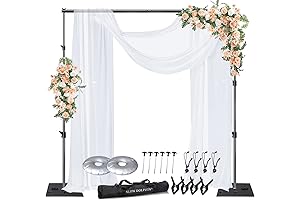SLOW DOLPHIN Backdrop Stand Kit 10x10 Heavy Duty Background Support with Adjustable...