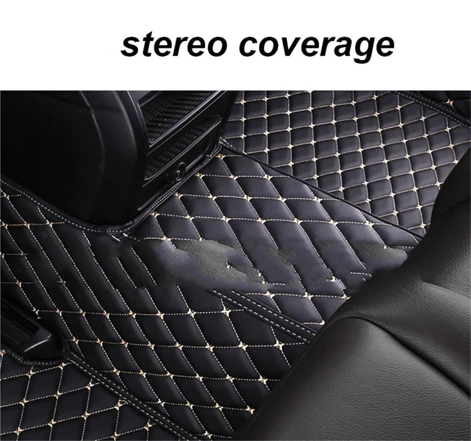 Gestreifte, Individuell Gestaltete Autofußmatten Aus PU-Leder, Innenausstattung Für Volvo Xc90 2015 2016 2017 2018 2019 2020 Anti-Schmutz