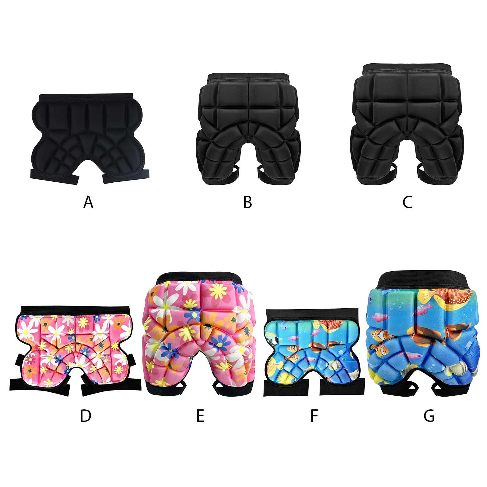 Pantaloncini imbottiti con protezione 3D | Pantaloncini imbottiti con protezione 3D EcoGleam, protezioni per fianchi, protezione addensata, pantaloncini imbottiti per