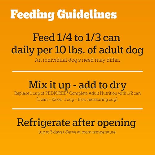 Miniatura 7 de PEDIGREE Chopped Ground Dinner Comida húmeda y suave enlatada para perros adultos, con carne de res, 22 oz, latas (paquete de 12)