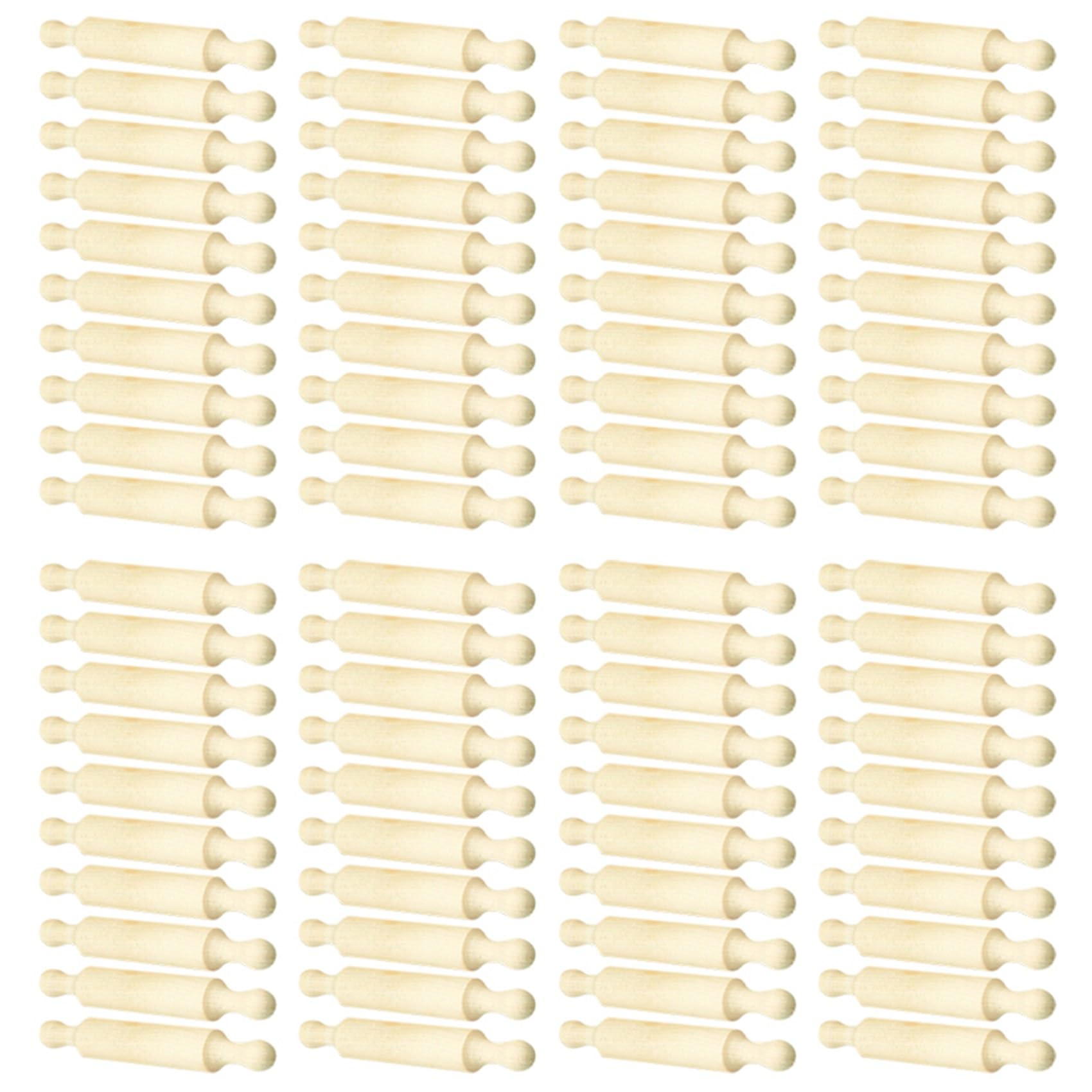 80X Mini Mattarello nel Legno 6 Pollici Lungo Cucina Mattarello Piccolo Rullo per Pasta di Legno per Bambini Pasta Fondente