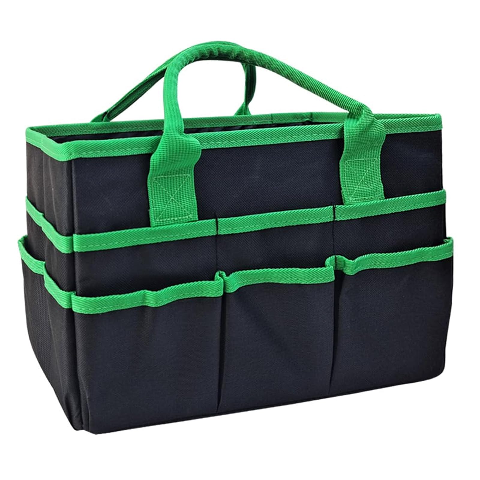 Apglsxy Black And Green 2023 Upgraded Teacher Bag Bag 5 Additional Pouches Capacious Interior Permanent Polyster Pliable Garden Tool Planner For Telecommute Gardening Equipment Polyster