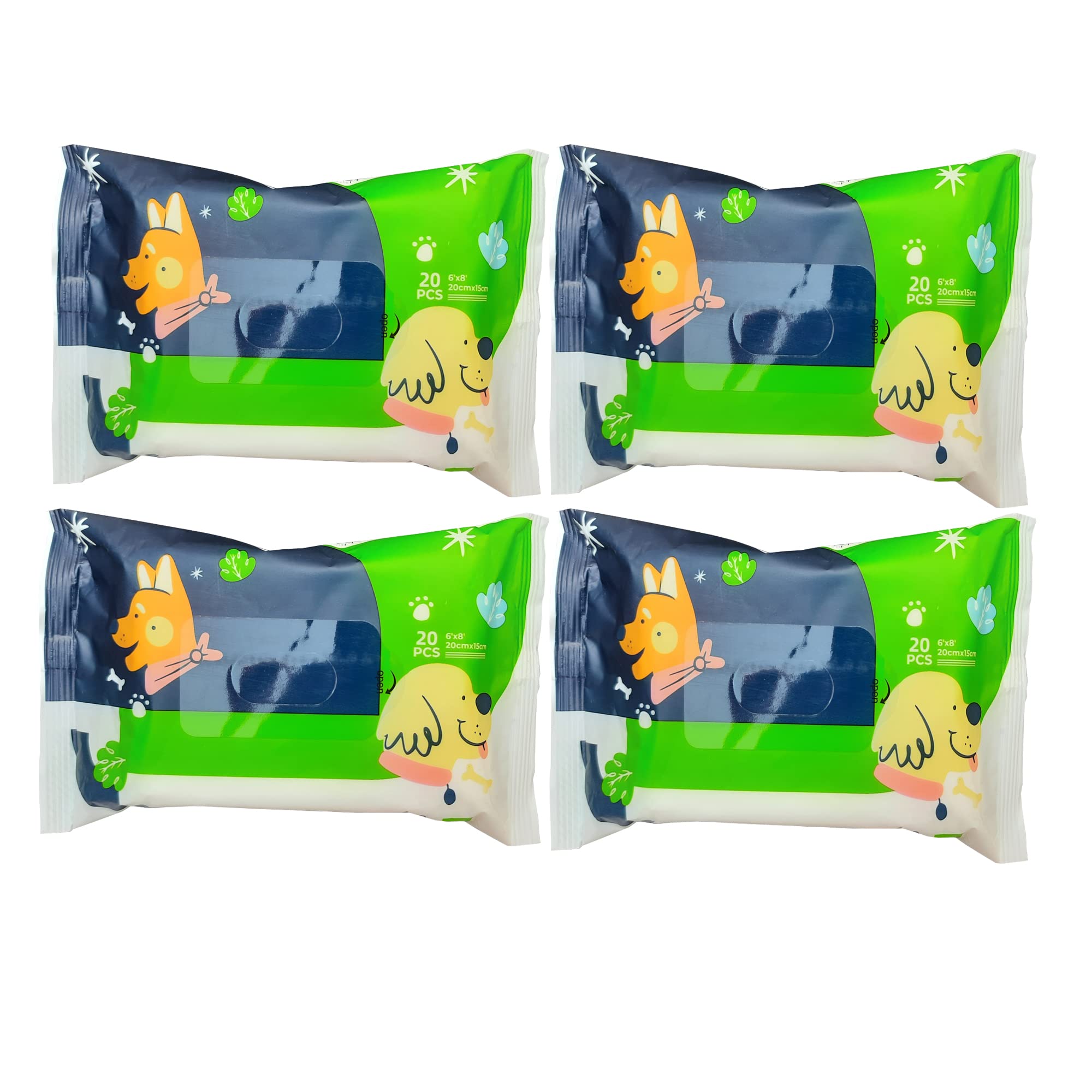 Pet Needs Super Saver Travel Friendly Soft Pet Wet Wipes Tissue for Dogs, Puppies & Pets with Fresh - Apple Scent 6"x 8" - Pack of 20 Wipes. (Pack of 4) (B0BQBY93WN) Amazon Price History, Amazon Price Tracker