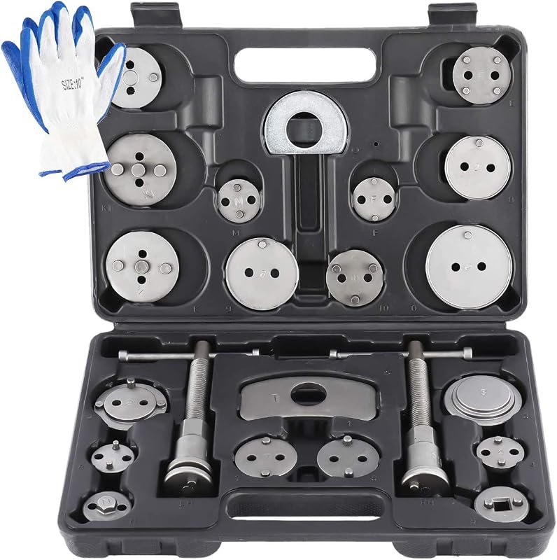 Kit de Ferramentas para Recuo e Compressão de Pistão de Pinça de Freio 8MILELAKE – 24 peças