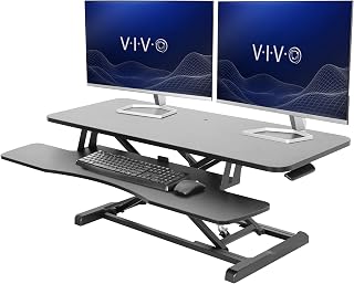 VIVO 42 inch Desk Converter, K Series, Height Adjustable Sit to Stand Ri...