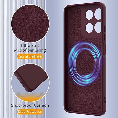 Miniatura 7 de Compatible with Motorola Moto G57 Power 5G Pure Color Simple Case,Support Magnetic Ring, Thin Slim Liquid Silicone Soft Rubber Gel TPU Full Camera