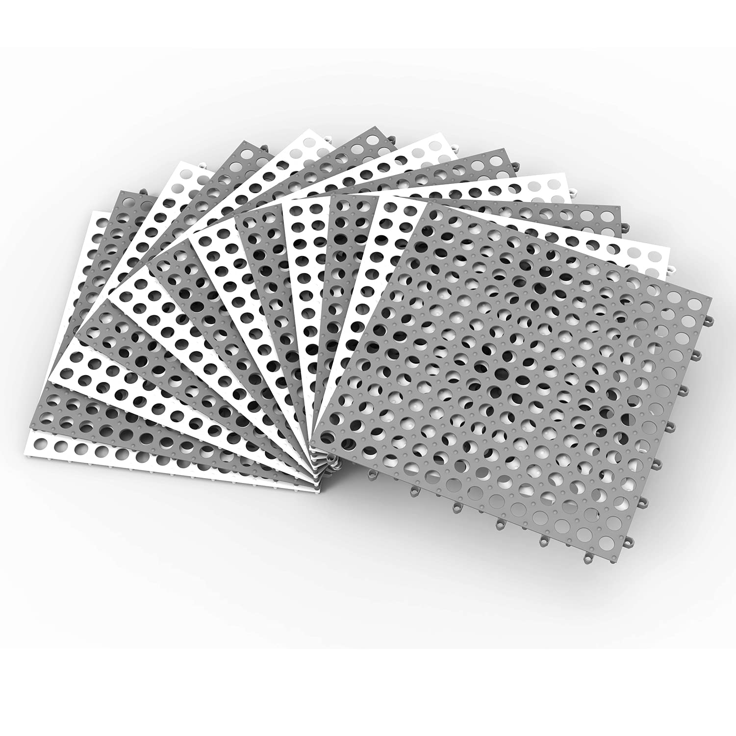 Buy 12 Pack Interlocking Bathroom Floor Mats 12” x 12” Soft Modular