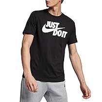 Nike Sportswear Just Do It Swoosh, T-Shirt Uomo, Nero (Black, White 011), Medium