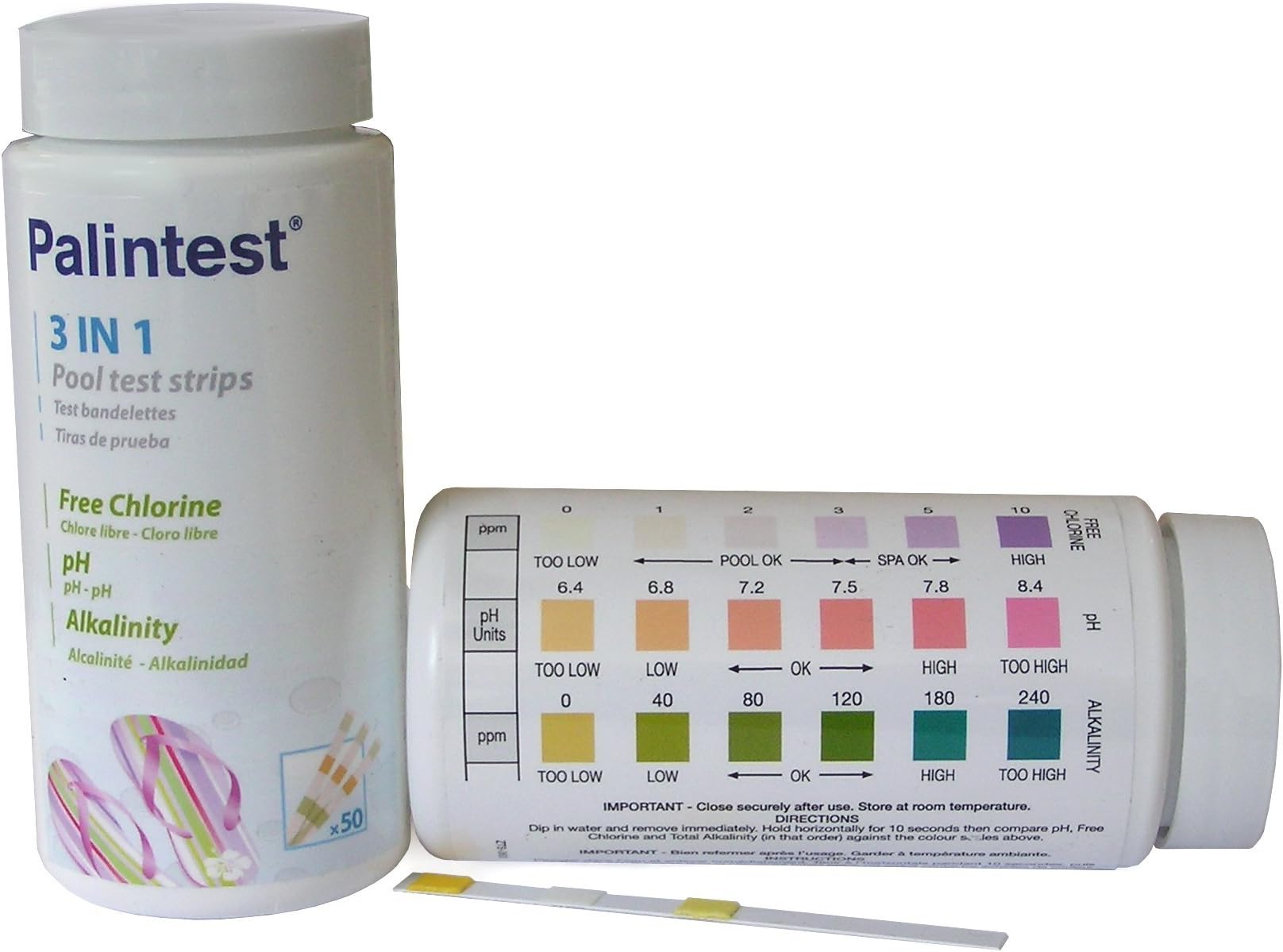 Palintest Aqua Swimming Pool Spa Testing & Dosing Disposable Pack Of 50 Strips