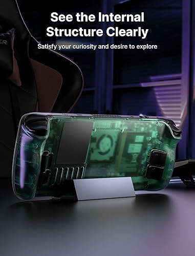 Miniatura 4 de JSAUX Transparent Back Plate Compatible for Steam Deck, DIY Clear Edition Replacement Shell Case Set Compatible with Steam Deck, Buttons with Three