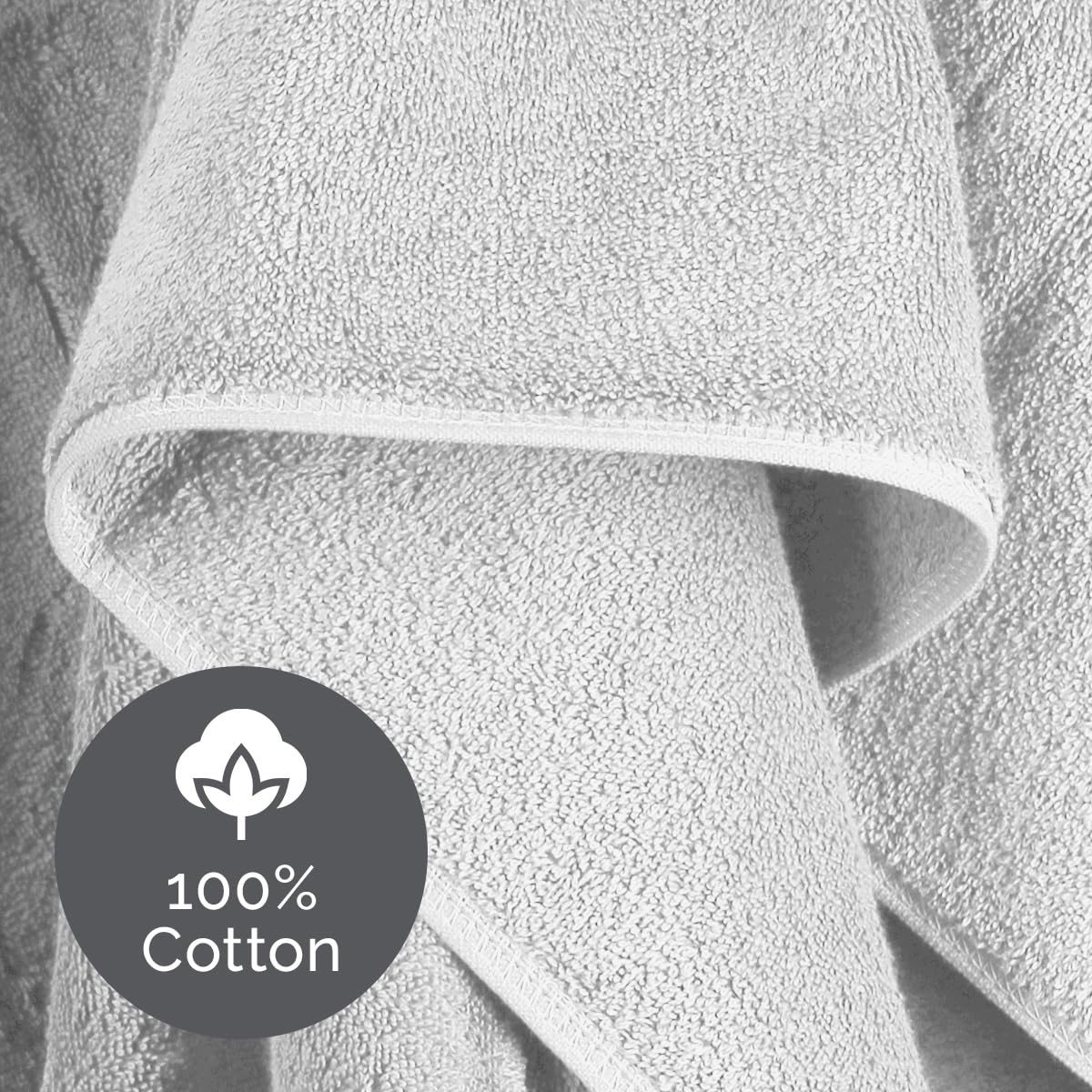 TAKTICK 6-teiliges Luxus-Handtuch-Set aus 100% Baumwolle für Badezimmer – weiche und sehr saugfähige Viskose-Streifen-Handtücher für den täglichen Gebrauch, 2 Badetücher, 2 Handtücher und 2