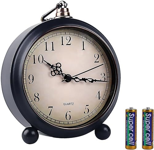 pxy Reloj despertador retro para personas que duermen pesadas, esfera 3D, funciona con pilas (batería incluida), reloj despertador analógico súper