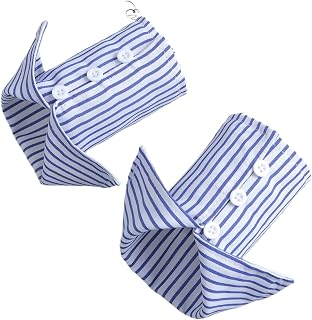 YEKEYI False Collar Shirt Detachable Fake Collar Wrist Cuffs Fake Sleeve Cuffs Collar Half Shirt Collar