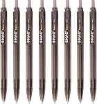 Black Pens Bulk 60 Pack –Smooth Writing 1.0mm Click Black Ballpoint Pens with Translucent Barrel, Reliable Bulk Pens for Office, School, Home & Restaurant Server Use