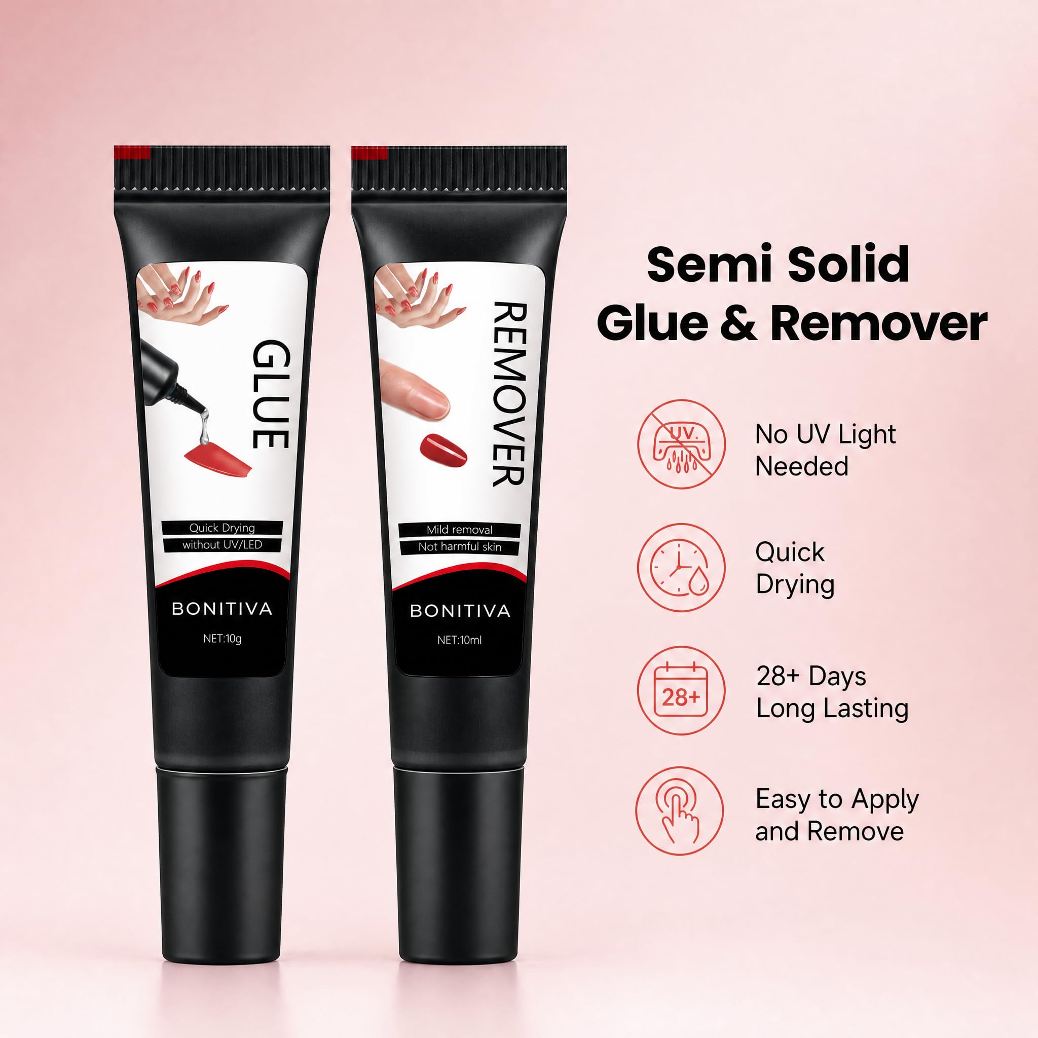Quick Dry Nail Glue - No UV Lamp Needed -2