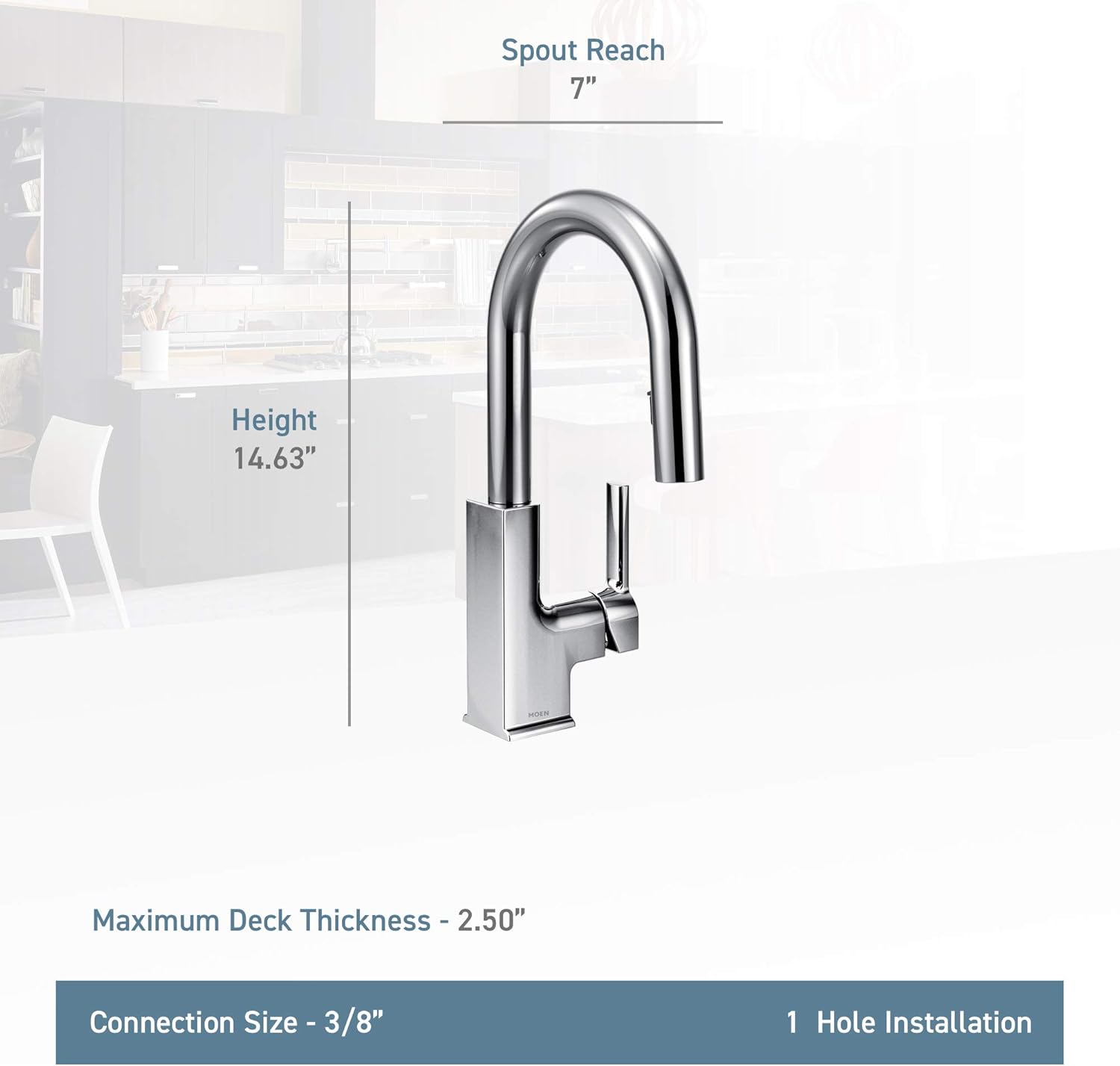 Black Friday - 60% OFF Moen S62308BL STO One-Handle High Arc Pulldown Bar Faucet Featuring Reflex, Matte Black Review Moen S62308BL STO One-Handle High Arc Pulldown Bar Faucet Featuring Reflex, Matte Black