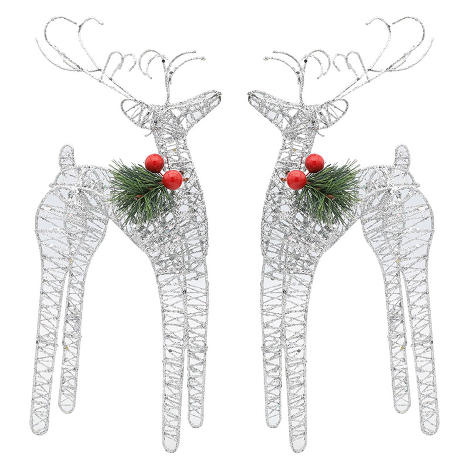Décoration de Noël en fer forgé en paire au design artistique durable