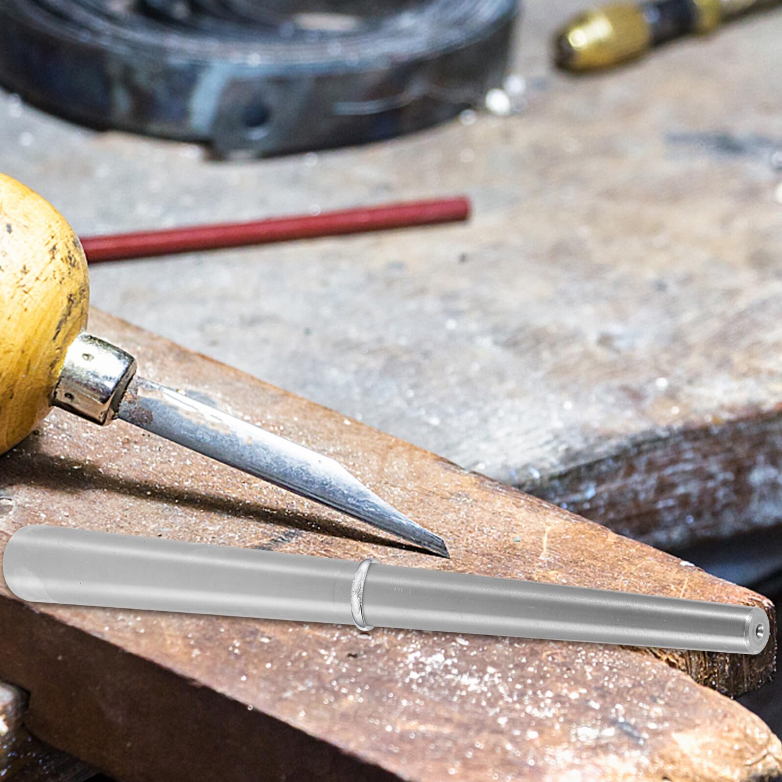 AUTSUPPL Juego de Mandriles Ajustables para Anillos Martillo de Goma Ligero Herramienta Portátil para Modificar y Reparar Joyas Kit Compacto para Ajustar Tamaño de Alianzas y Anillos de
