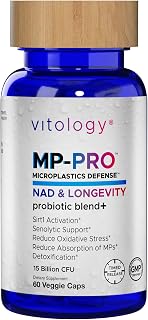 MP-PRO Microplastics Defense | 15 Billion CFU Probiotic + Antioxidant Blend | NMN, NAC, Glutathione, Resveratrol & Charcoal | Supports Cellular Detox, Longevity & Gut Health – 60 Capsules