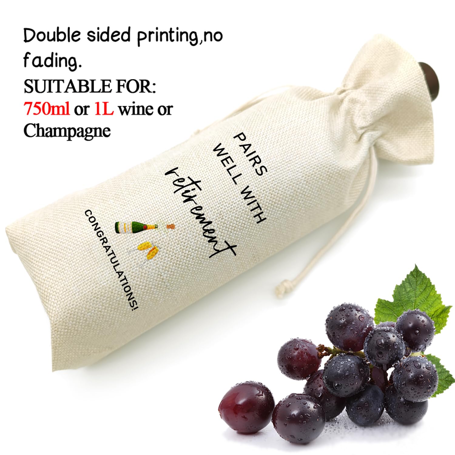 Regalos de jubilación para mujeres, regalos de jubilación para hombres, el mejor regalo de bolsa de vino de jubilación, decoración de fiesta de jubilación, regalos de jubilación para compañeros de