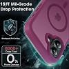URUCHI Powerful Magnetic iPhone 16 Phone Case, [Compatible with Mag-Safe] [Military Level Drop Protection] [Strong Silicone Edges] Thin Translucent Mat Protective Case, Plum