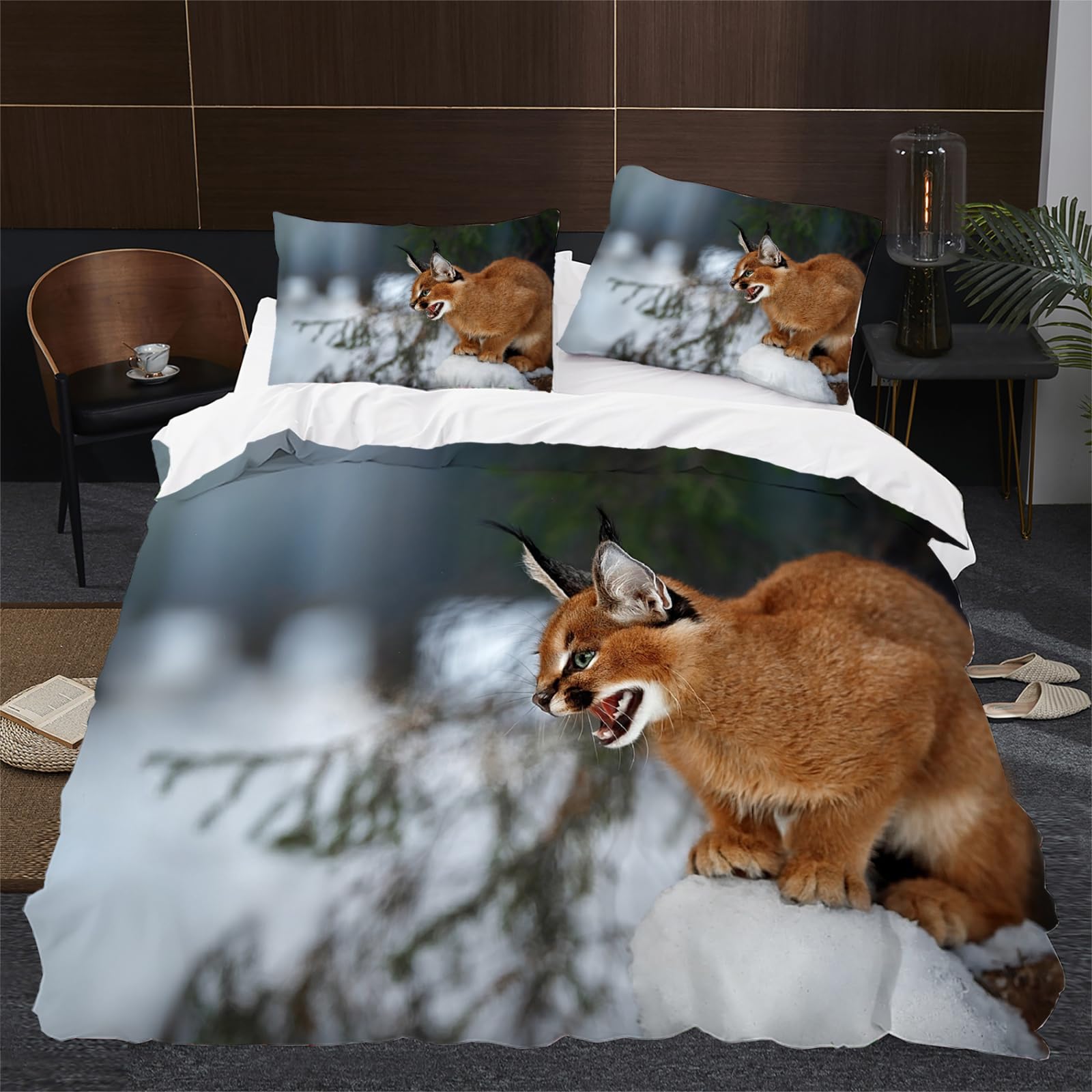 Housse de couette 220x240 caracal bleu foncé finis les boutons cassés parure de lit zippée douce