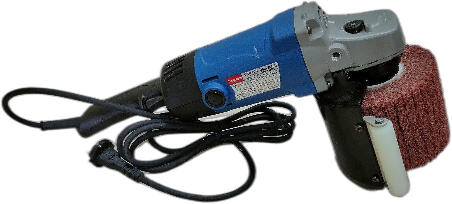Dong Cheng DSN100 Sander Polisher with handle and polishing wheel attached