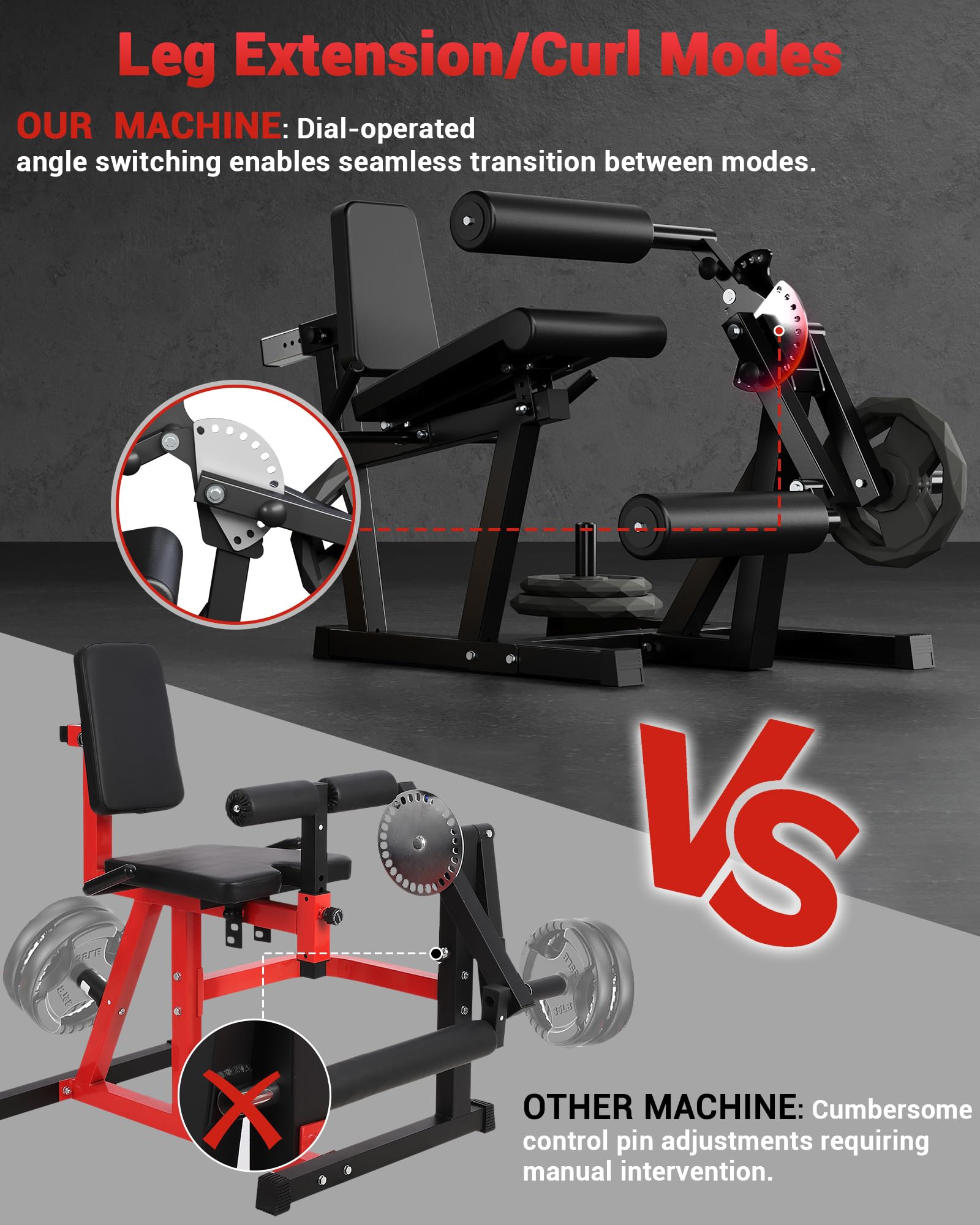 Workout Extension Machine Snapklik.com : Garvee Leg Extension And Curl Machine, 4-in-1 Leg Press ...