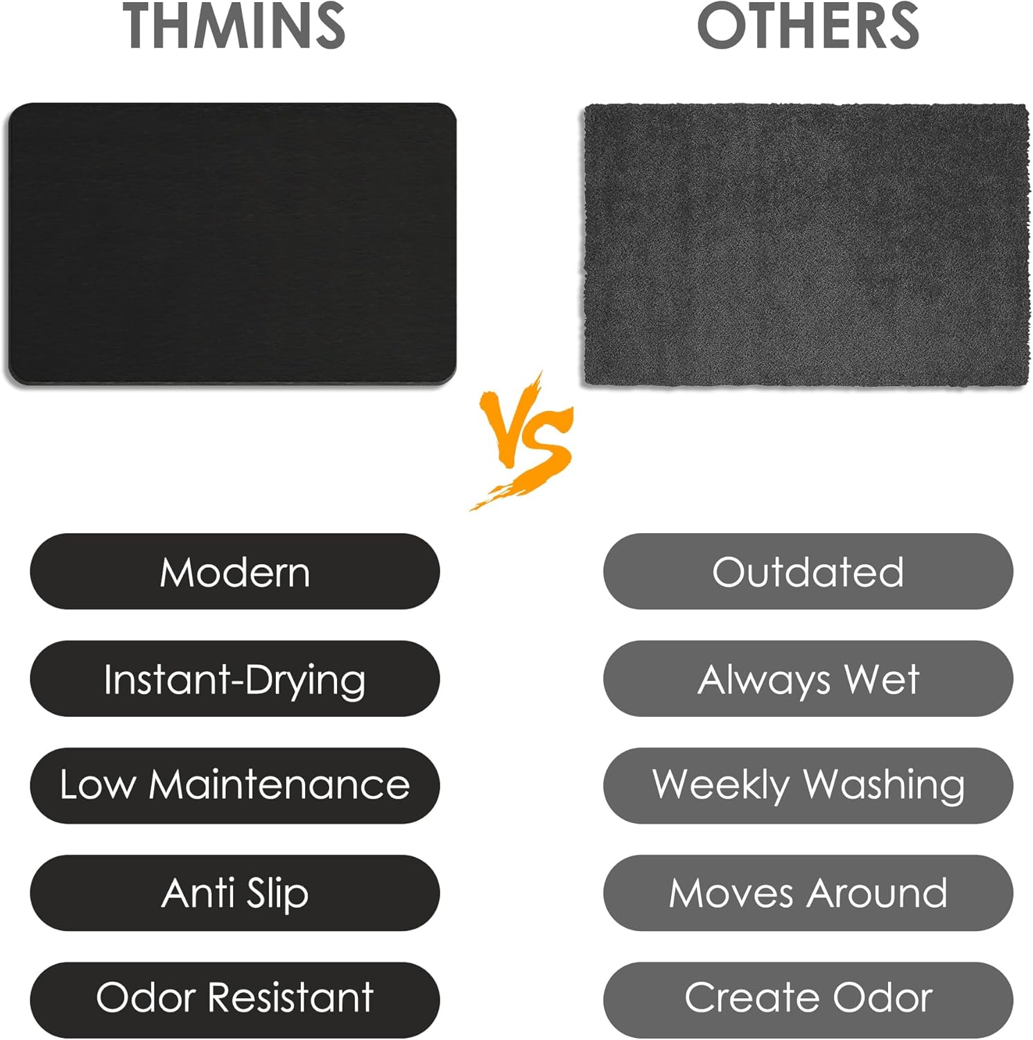 2 Pack Extra Large Stone Bath Mat, 32''x20'' Non-Slip Diatomaceous Earth Stone Bath Mat, Super Absorbent Quick Drying for Bathroom/Kitchen, Easy to Clean - Image 5