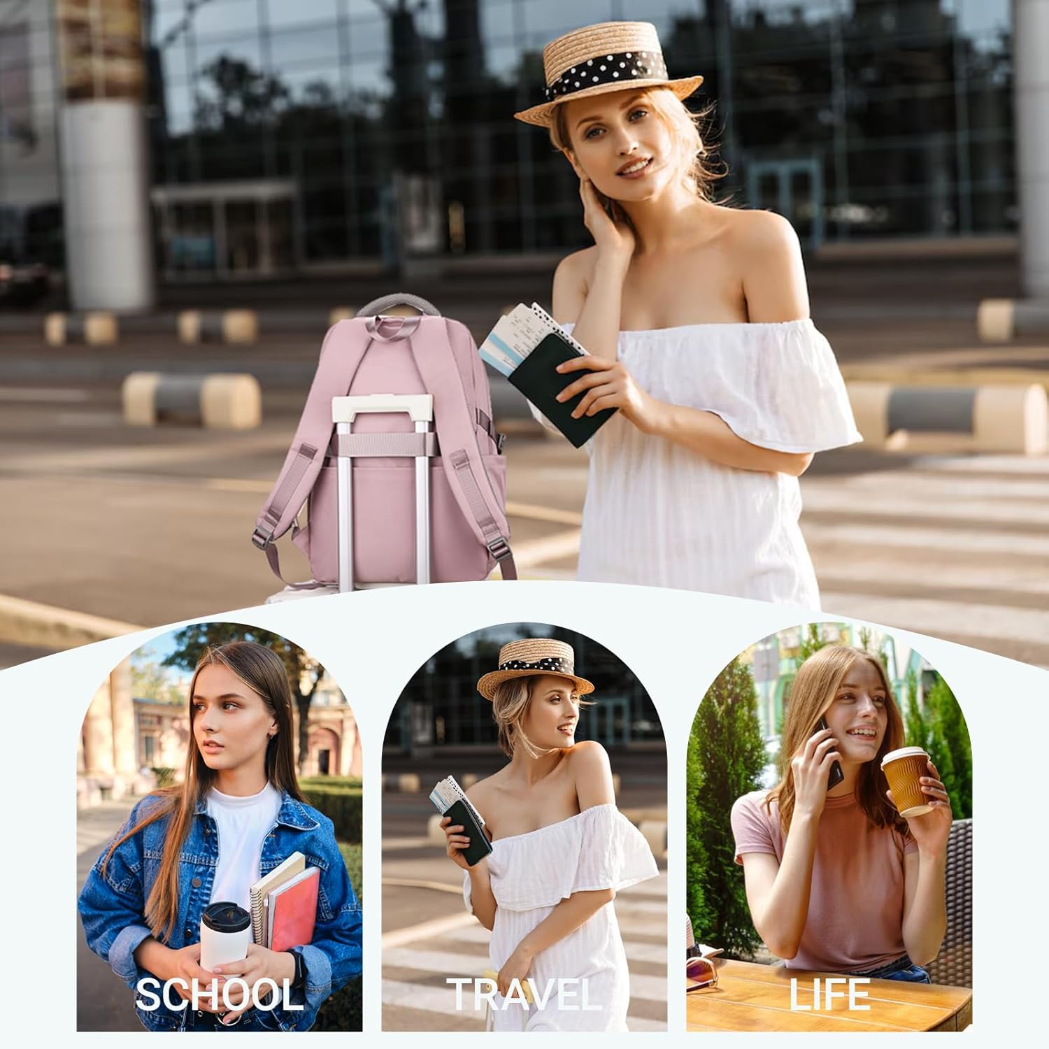 Kids Backpacks for School Teens Girls Cute Backpack for School Bookbag Women Travel Student Large Book Bag Boys, Purple - Image 6