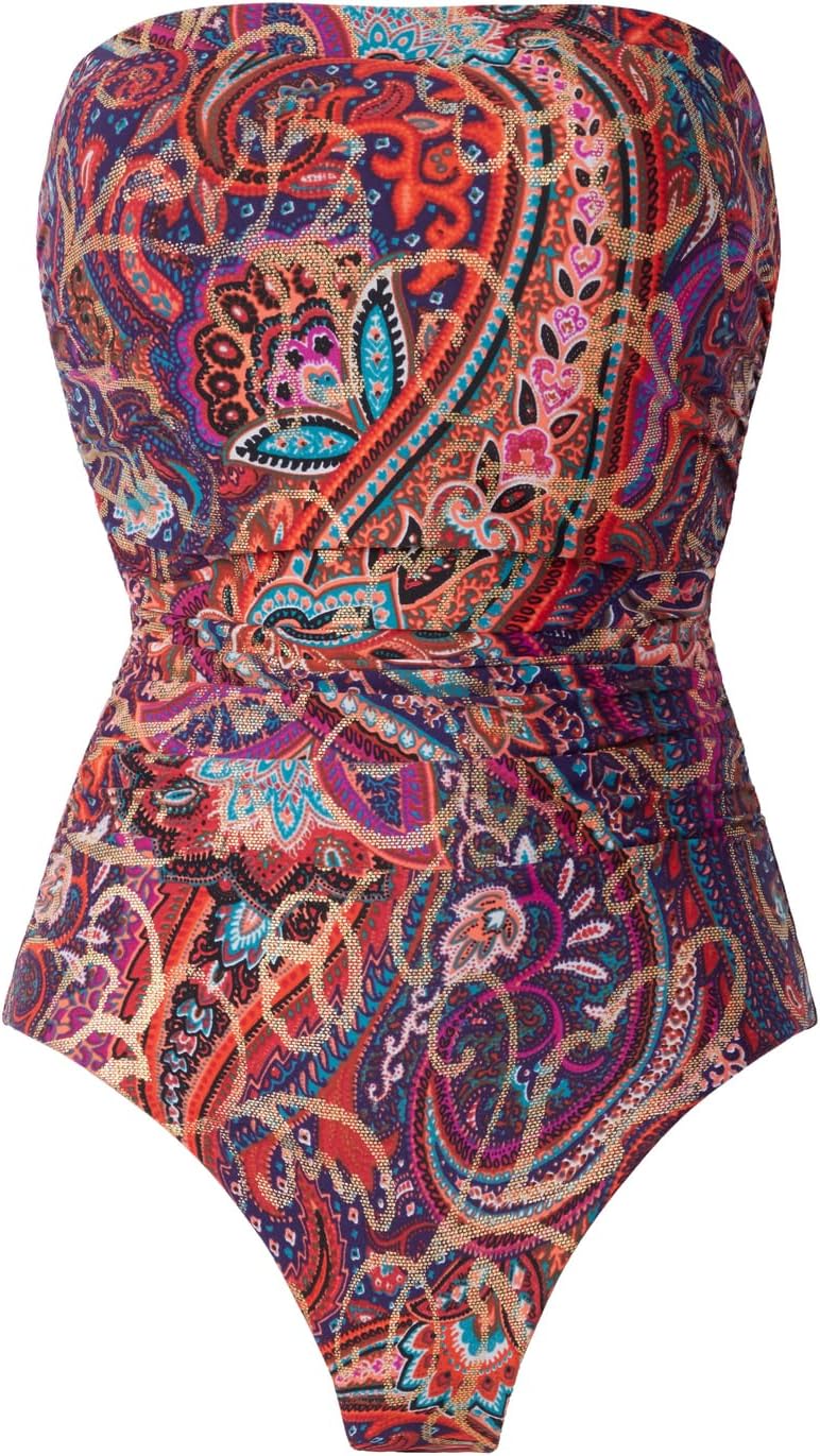 Miraclesuit Women's Swimwear Solid Avanti Bandeau Underwire Bra One Piece Swimsuit with Removable Straps - Image 5