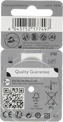 Miniatura 2 de Powerone Hearing AidPilas sin mercurio a Tamaño 10