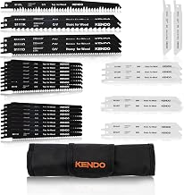 KENDO Reciprocating Saw Blades Set 32 Pieces for Reciprocating Saw Wood Metal PVC with Bag
