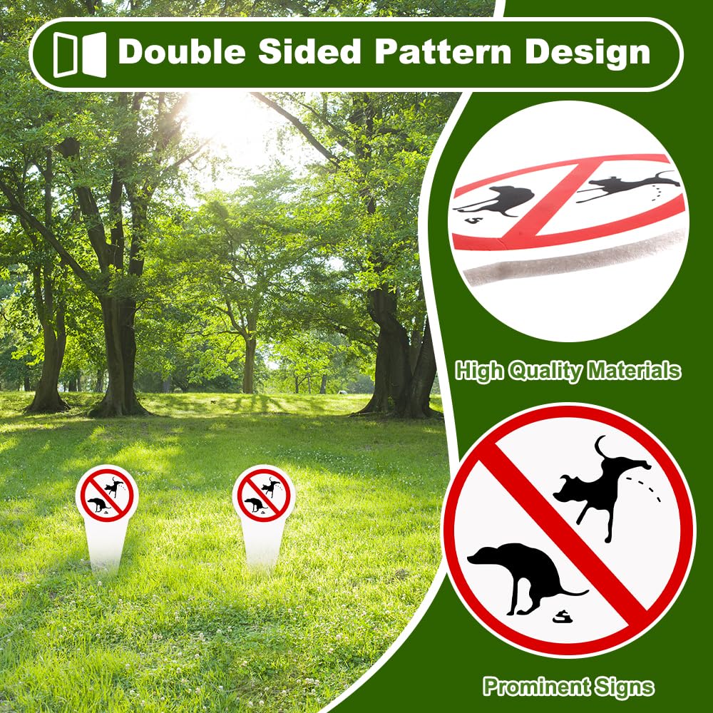 2 Pezzi Cartello No Cacca e Pipì per Cani, 30 x 15 cm, Cartelli di Divieto di Pipi per Cani, Cartello Divieto di Cacca cani per Prato Parco Giardini,Protezione UV Resistente Alle Intemperie,PVC