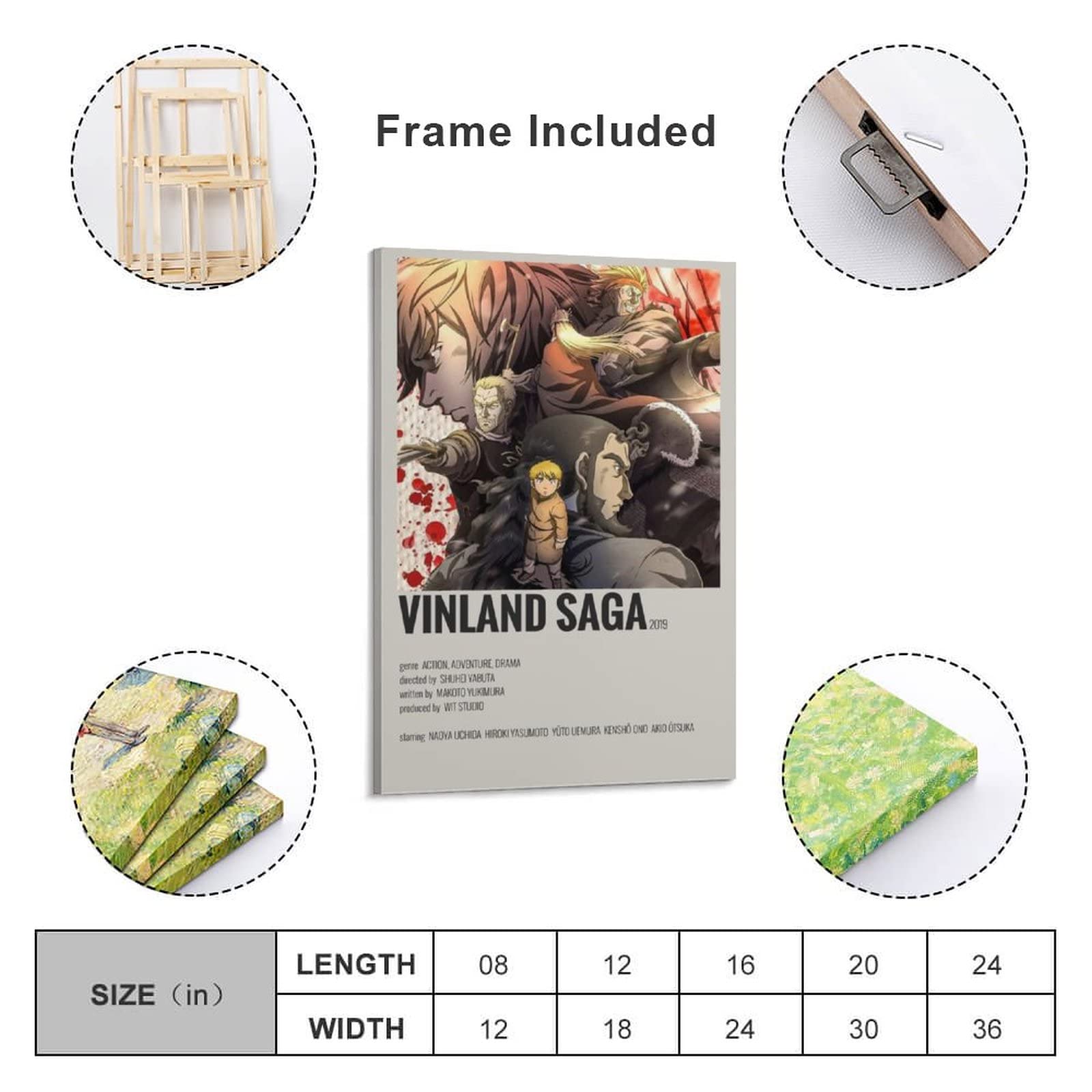 Vinland Saga Anime Poster (2) Wall Art Poster Scroll Canvas