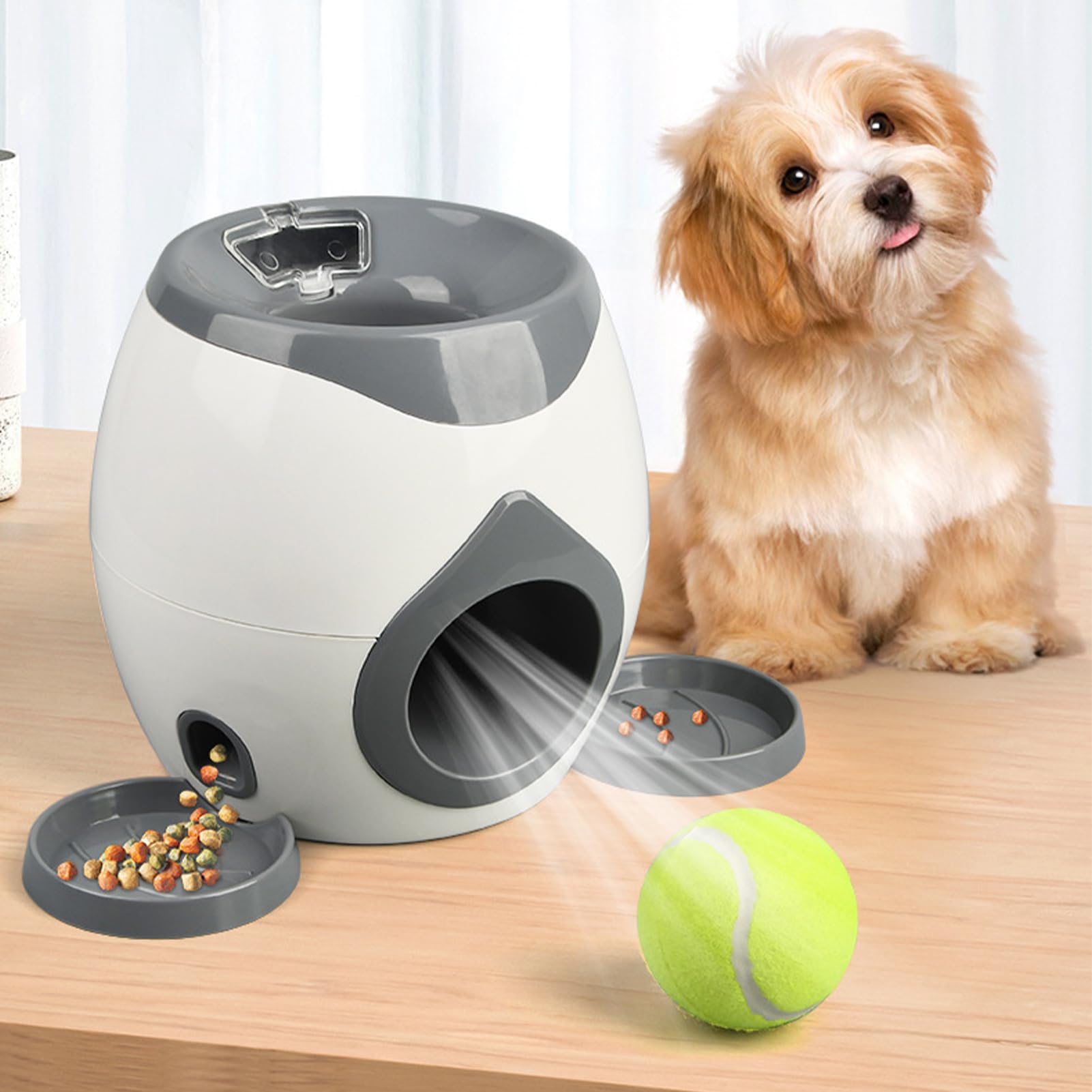 Automatique lanceur de balle pour chiens - Lance-balle interactif avec stimulation mentale