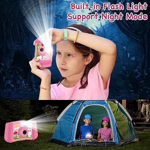 Miniatura 4 de GKTZ Reproductor de música para niños, cámara de video digital para niños de 3, 4, 5, 6, 7, 8 años (YD06-P)