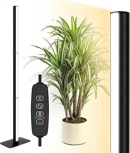 Miniatura 1 de Luz de cultivo para plantas de interior, 47.2 pulgadas, 4 modos de montaje, 45 W, espectro completo, brillo regulable, lámpara de cultivo LED de
