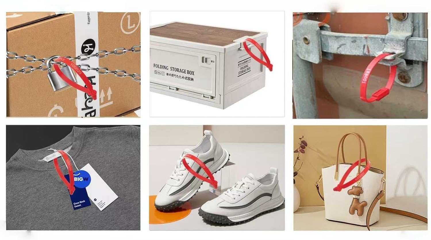 1000 pcs Red Plastic Seals Truck Trailer Seals Numbered Security Tags Tamper Evident Tags Safety Ties Plastic Locks for Truck Cargo Container Shipping Transport - Image 4