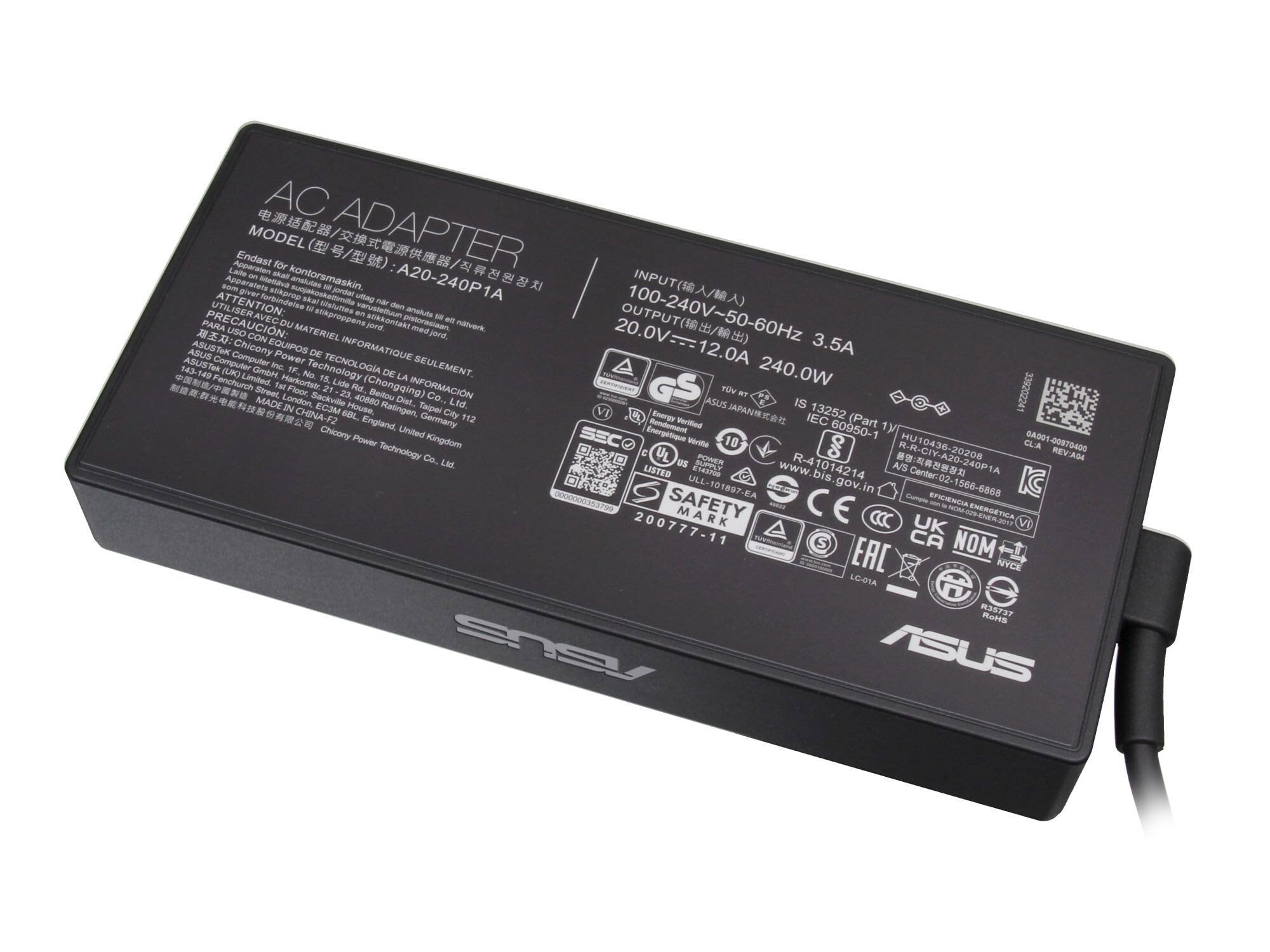 Asus TUF Gaming A15 FA507RR Original Chargeur 240 Watt bordé
