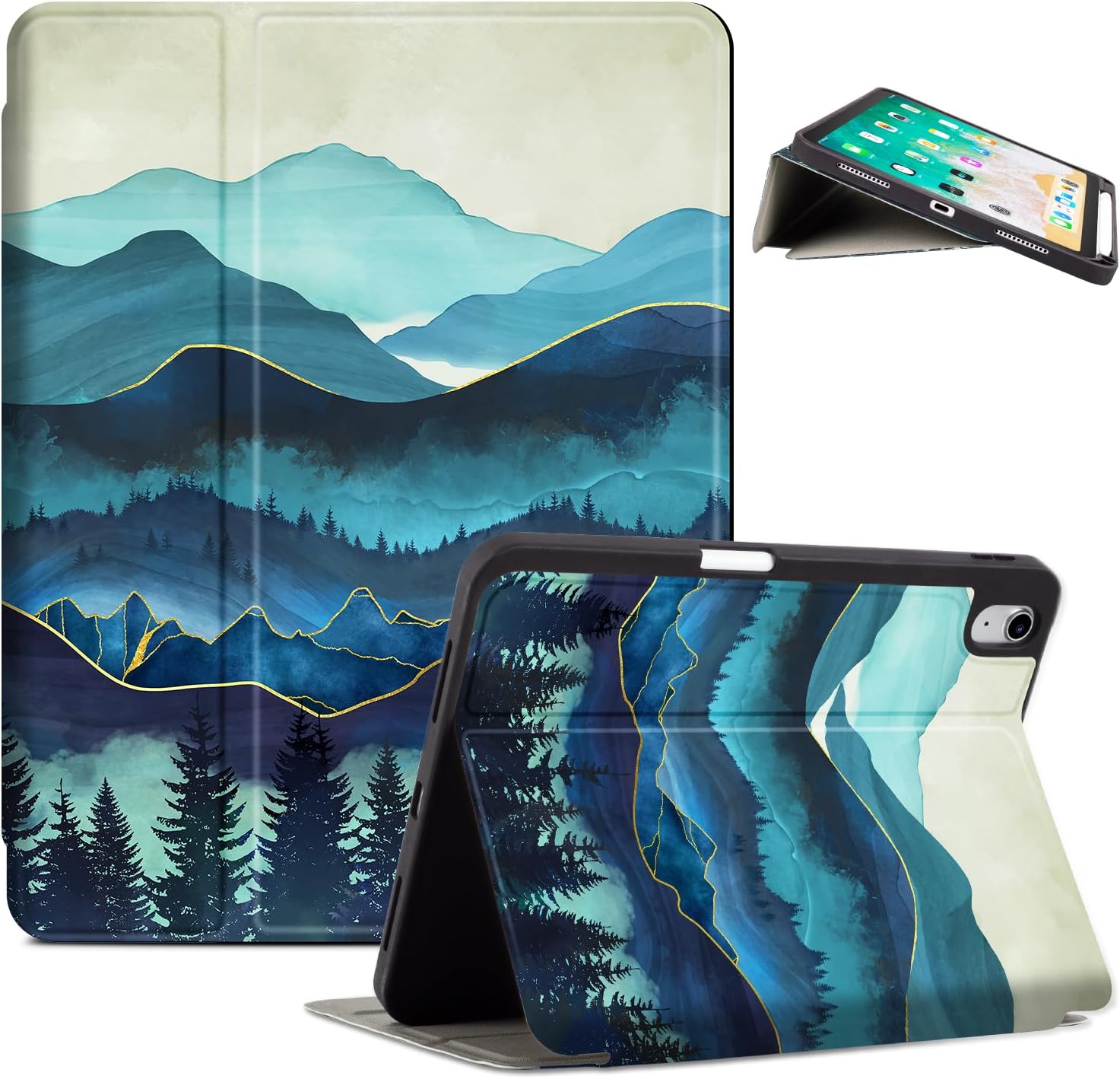 Lokigo for iPad (A16) 11th Gen Case, iPad 10th Generation Case, Mountains