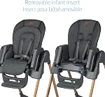 Maxi-Cosi Minla 6-in-1 High Chair, convertible, from birth, detachable kitchen booster seat, compact fold, easy to clean, Classic Graphite