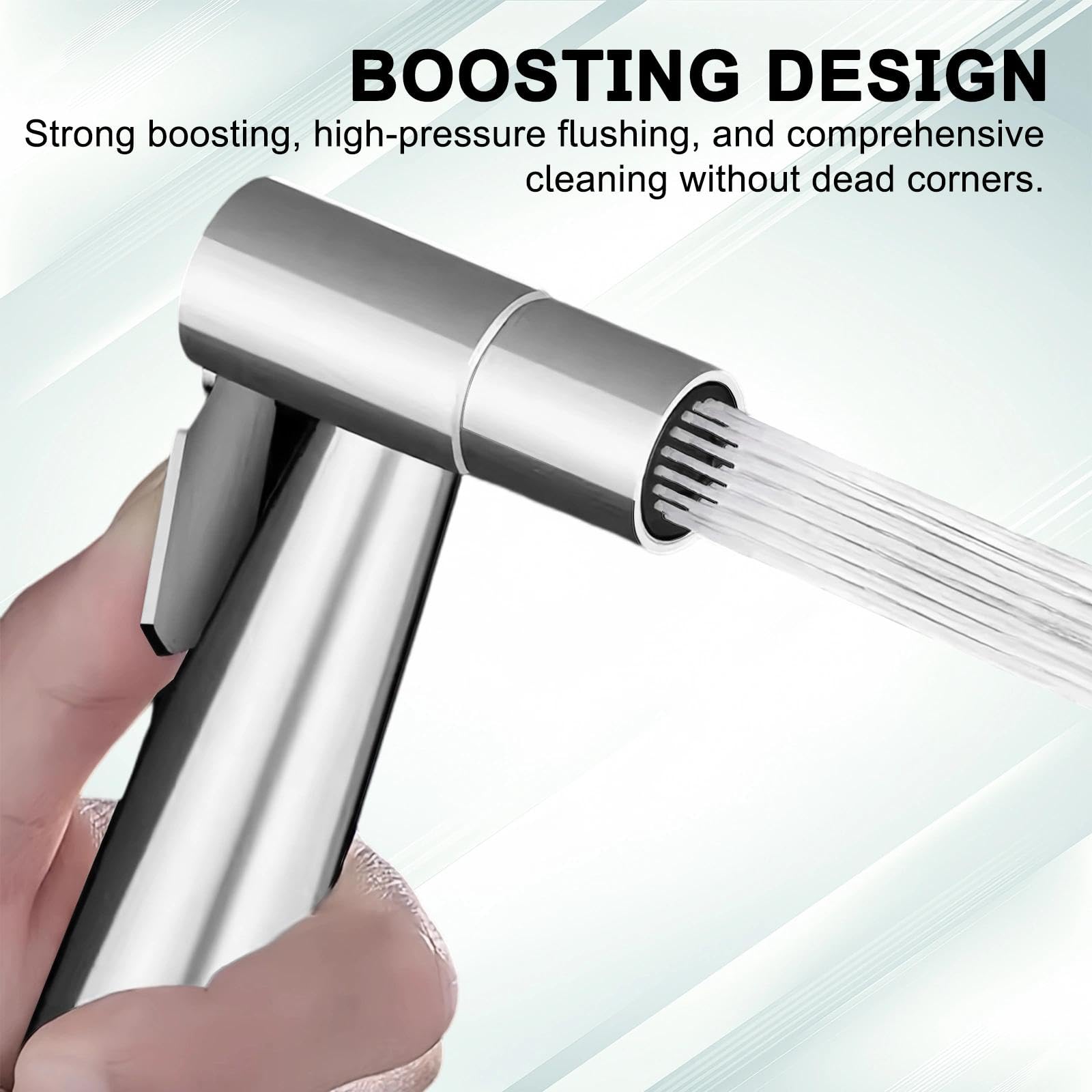 Lintra Handdouche Toilet, roestvrij staal hand-bidet sproeierset, zilverkleurig toilethogedrukspuitpistool, WC douche handdouche, met 2 m roestvrijstalen slang, voor badkamer of hotels Lintra Handdouche Toilet, roestvrij staal hand-bidet sproeierset, zilverkleurig toilethogedrukspuitpistool, WC douche handdouche, met 2 m roestvrijstalen slang, voor badkamer of hotels