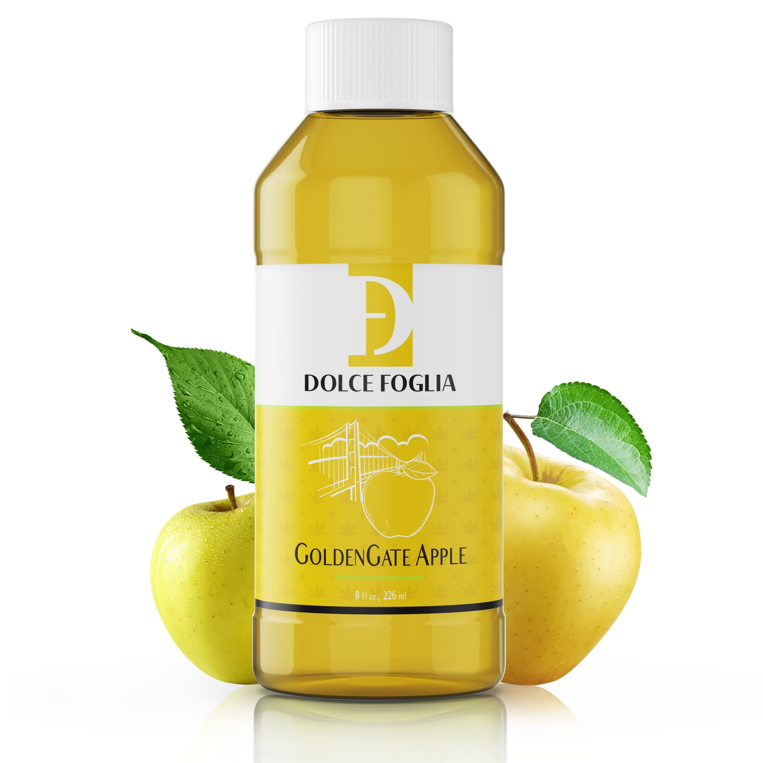 Dolce Flav Apple Extract – 8 Ounce Oil-Soluble Kosher, Sugar-Free, Concentrated Crisp Apple Flavoring for Baking, Chocolates & Desserts