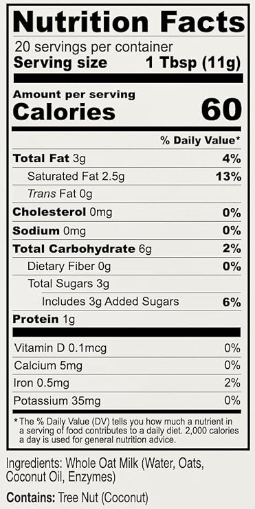 Anthony's Premium Oat Milk Powder, 8 oz, Gluten Free, Non GMO, Vegan, Made in USA