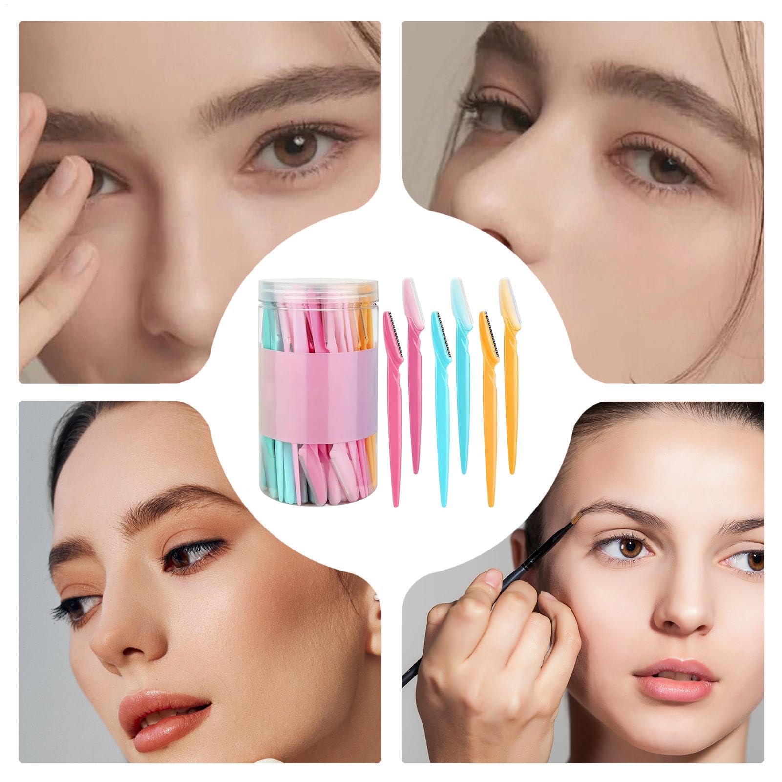 Trimmer de cejas para mujer, cortador de cejas – Frente a la precisión de las cejas Shaper – Herramienta de dermaplaning portátil, herramienta de afeitado manual para el hogar, viajes y viajes