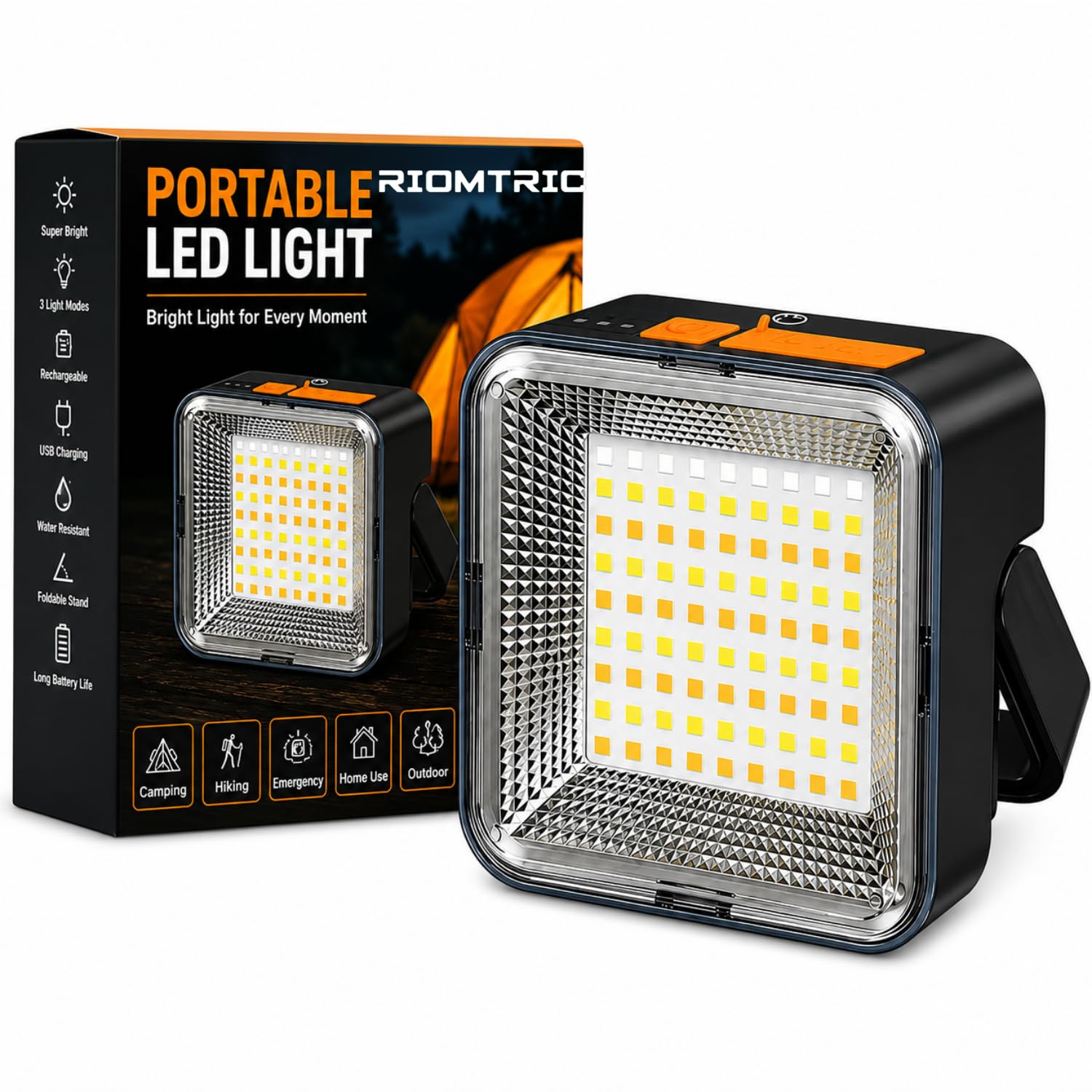 1Pc, 2-in-1 Solar Camping Lantern with Flashlight, USB Rechargeable COB LED Emergency Light, Portable Power Bank, Magnetic Base, Multi-Light Modes, Outdoor Lantern for Camping-image-45